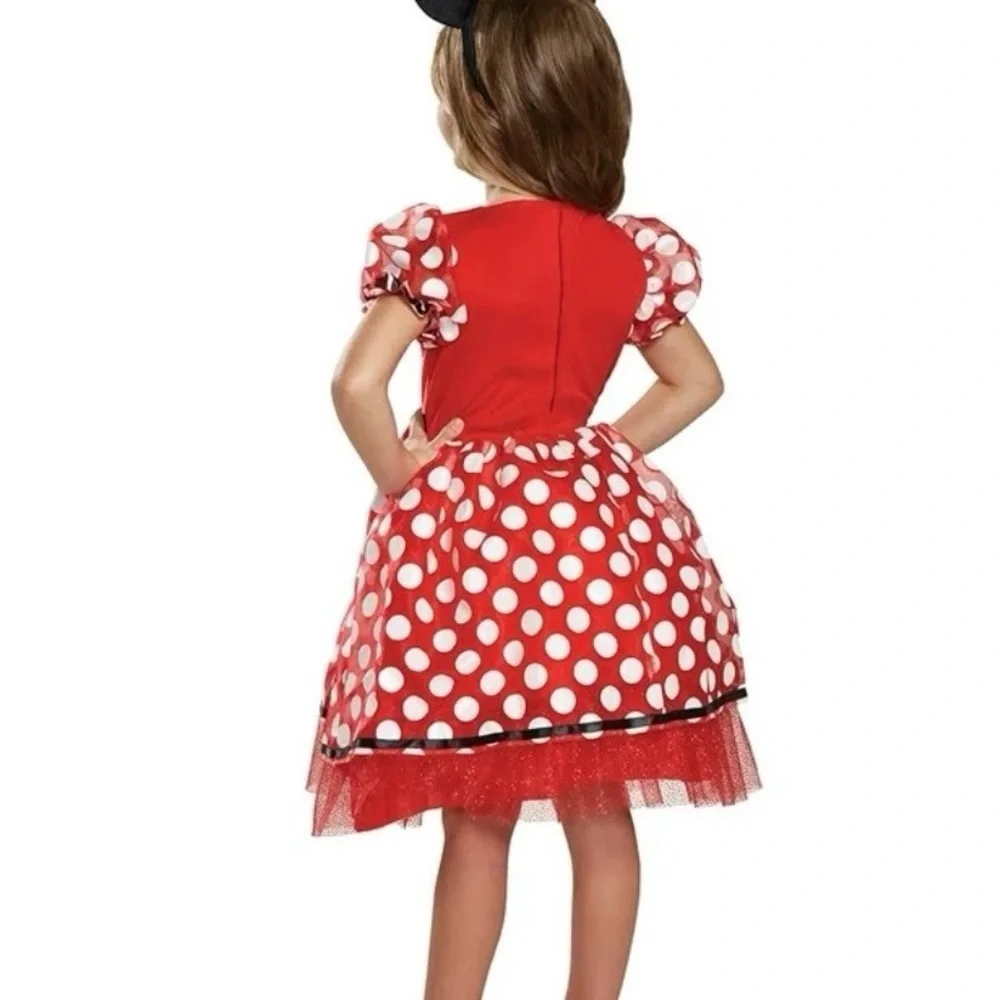 Disney Minnie Mouse Costume for Girls, Red Polka Dot, Girls Size 6-6x - Picture 2 of 10
